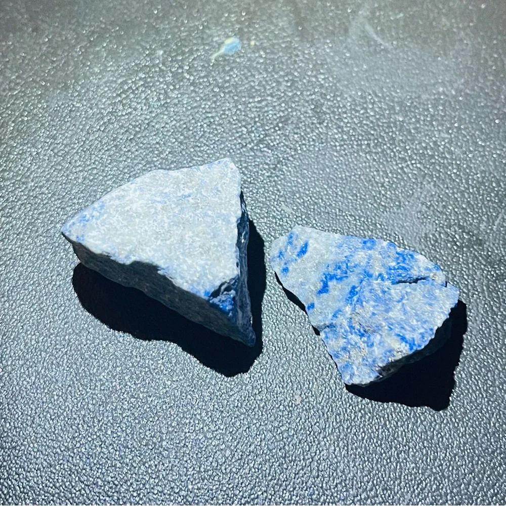 New Lapis Lazuli Third Eye Chakra Blue White Ultraviolet Natural Tumble Crystals